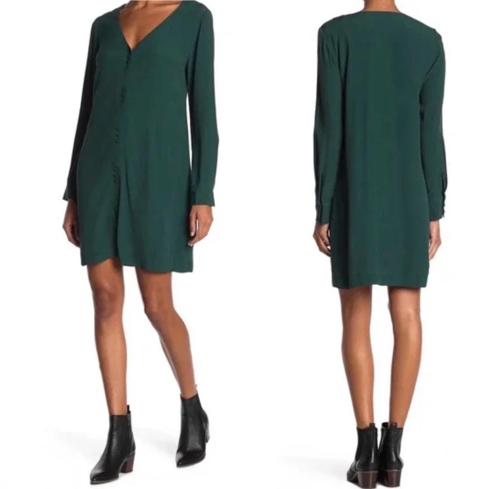 Madewell long sleeve button front dress